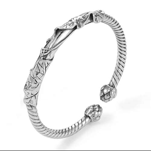 925 Silver Lotus Unisex Bangle