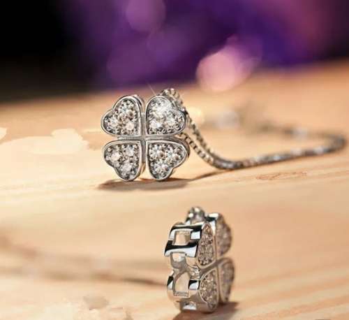 925 Silver 4 Leaf Clover Necklace.