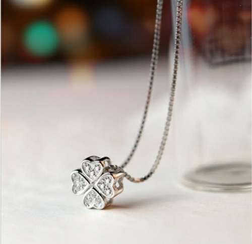 925 Silver 4 Leaf Clover Necklace.