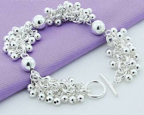 925 Silver Little Hollow Bells Bracelet