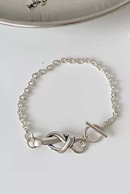 925 Silver Bow Knot Bracelet