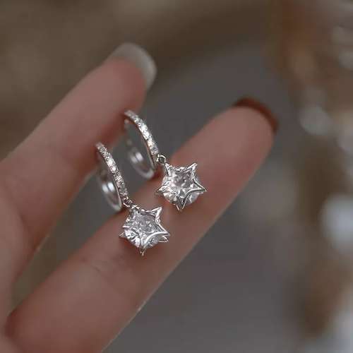925 Silver Bling Star Earrings