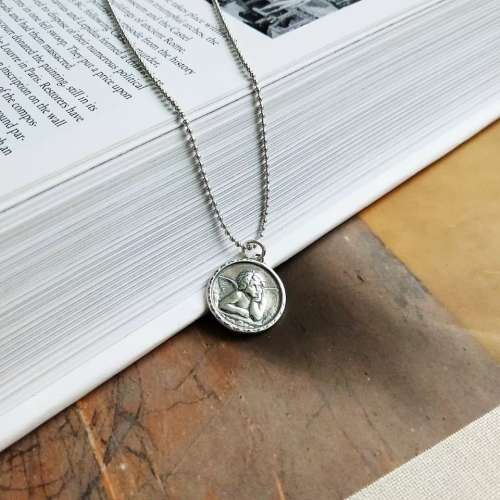 Sterling Silver Guardian Angel Necklace