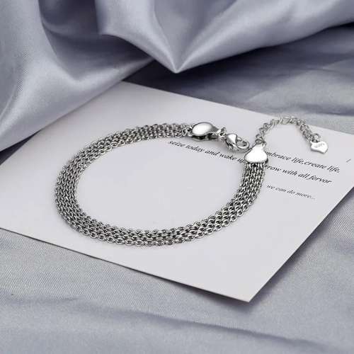 925 Silver Multi Layer Braided Bracelet