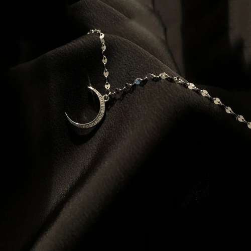 925 Silver CZ Moon Anklet