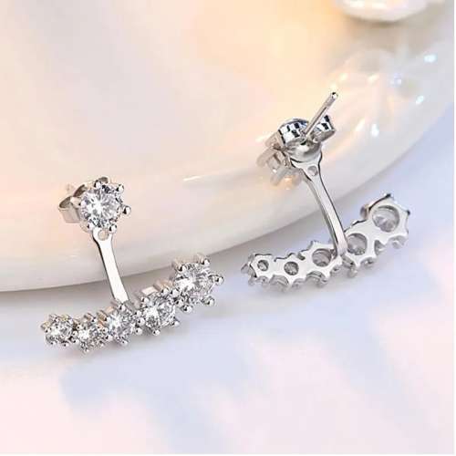 925 Silver CZ Stud Earrings