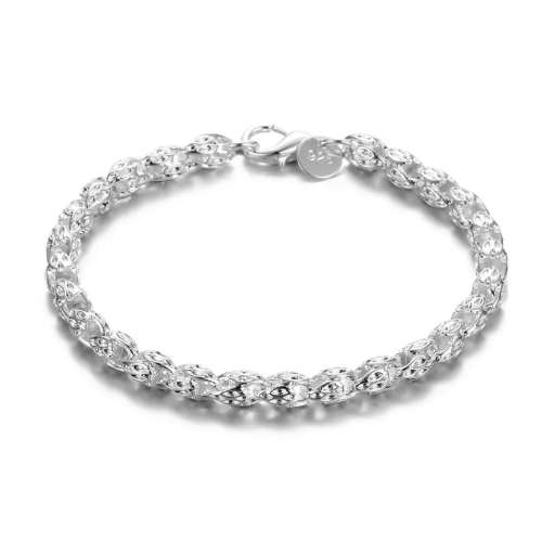 925 Silver Noble Bracelet with Encrusted Cubic Zirconia`s