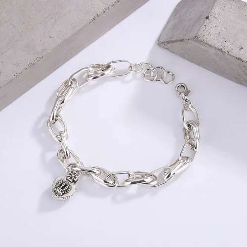 925 Silver Green Stone  Bracelet