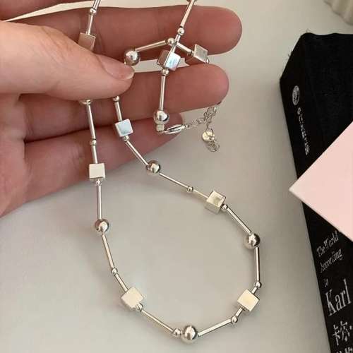 925 Silver Beads Necklace