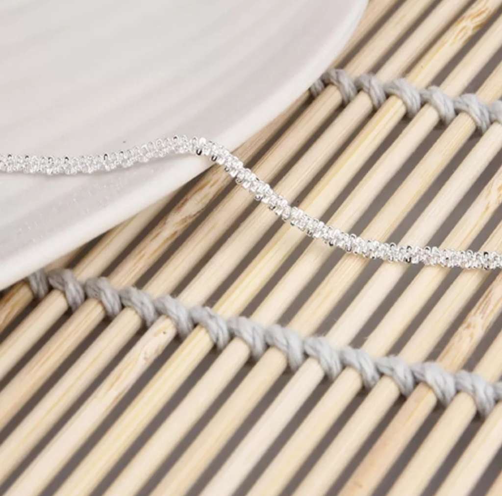 925 Silver Popcorn Anklet