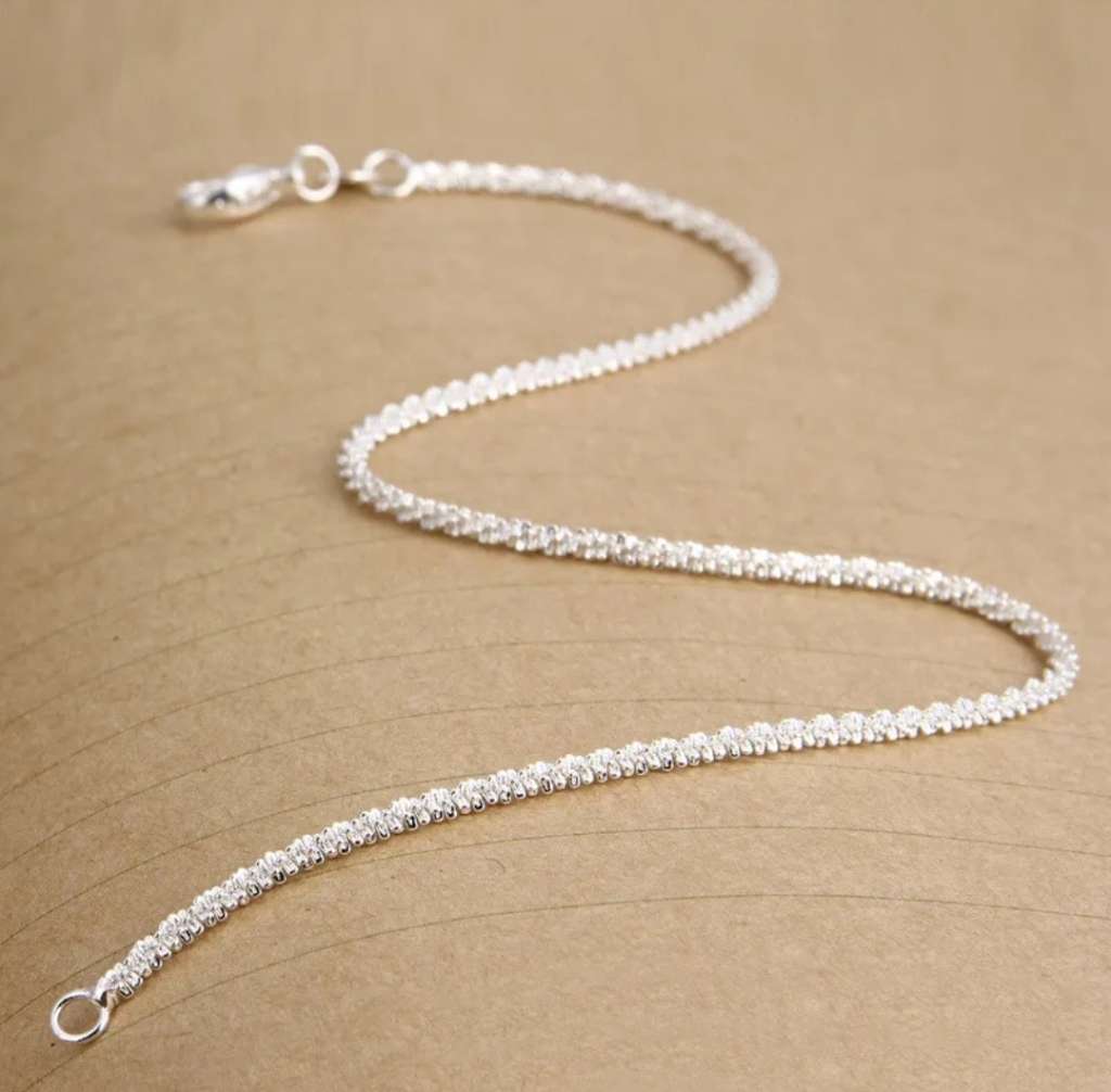 925 Silver Popcorn Anklet