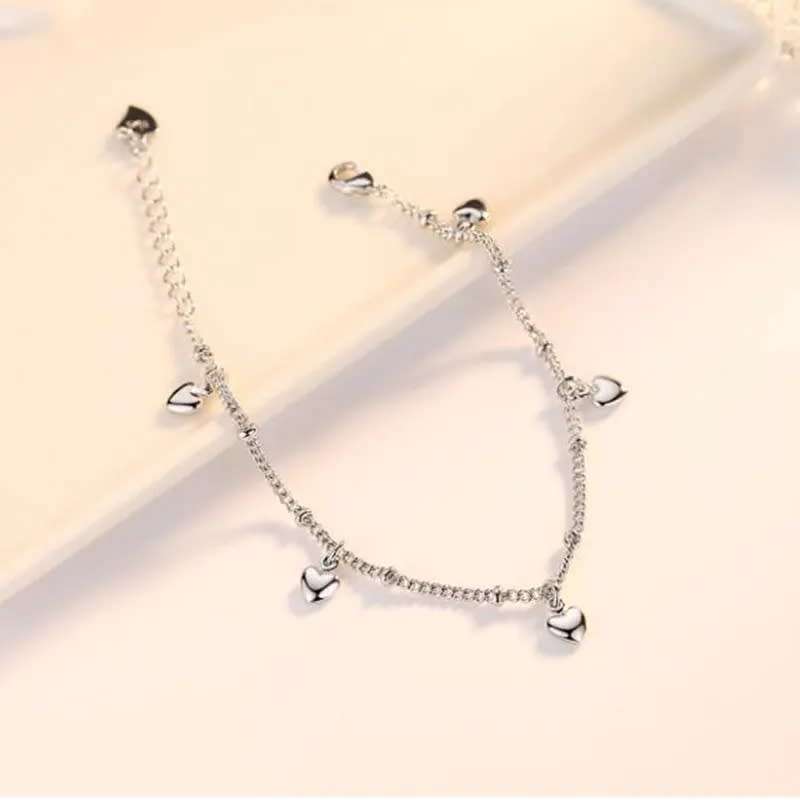 925 Silver Little Hearts Charm Bracelet