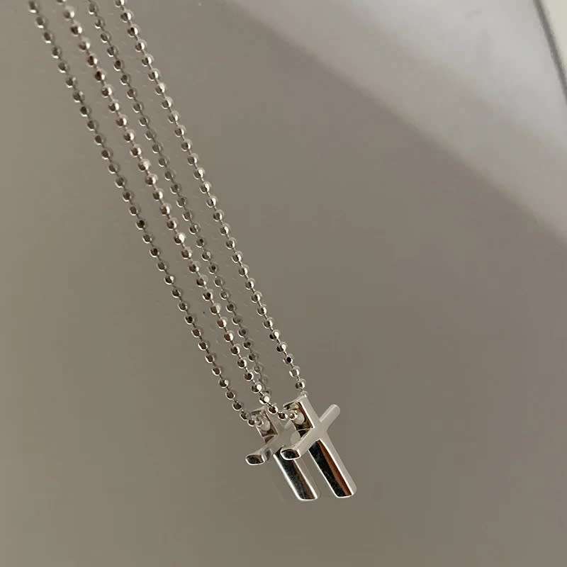 925 Silver Thick Cross Necklace