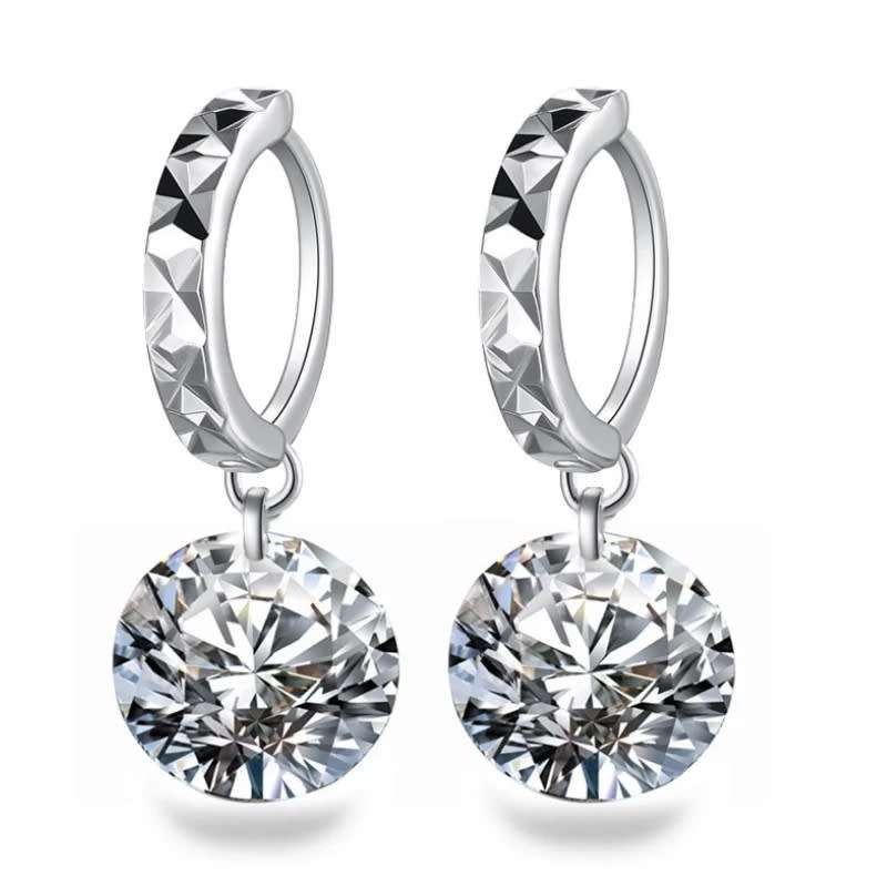 925 Silver Hanging CZ Earrings