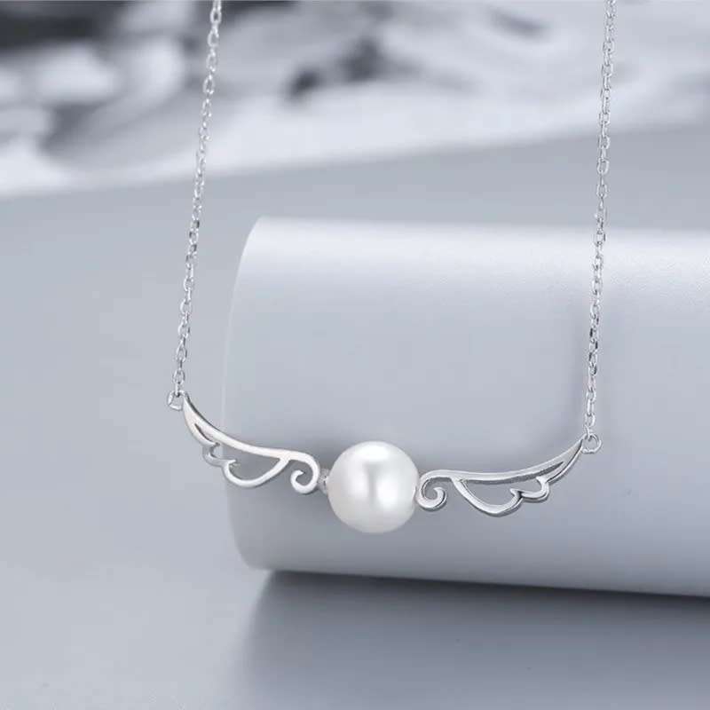 925 Silver Pearl Clavicle Necklace