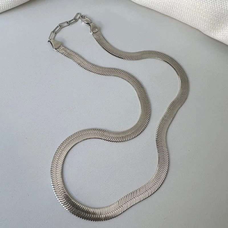 925 Silver Herringbone Necklace