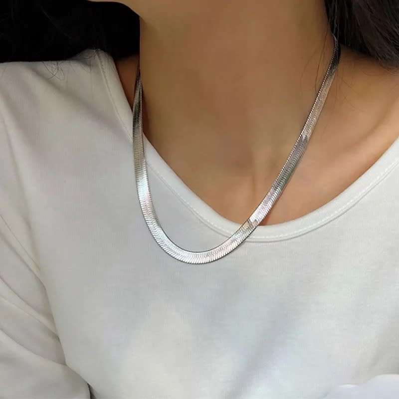 925 Silver Herringbone Necklace