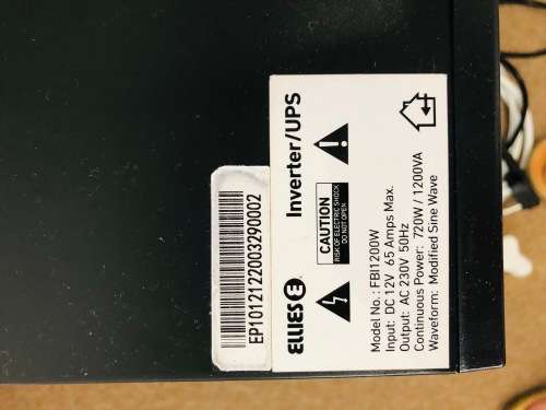 Inverter Ellies 720w1200va (JHB only)