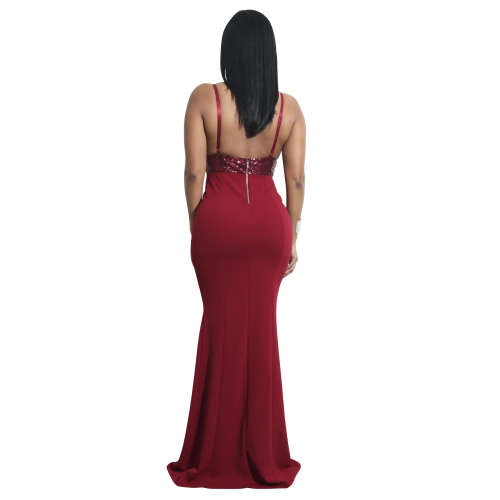 Red Sequinned Matric Dance Dress