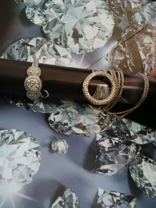 white gold eternity diamond chain+ beautifull  diamond ring