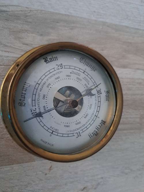 6 vintage Barometers wind pressure instruments  ship/yacht