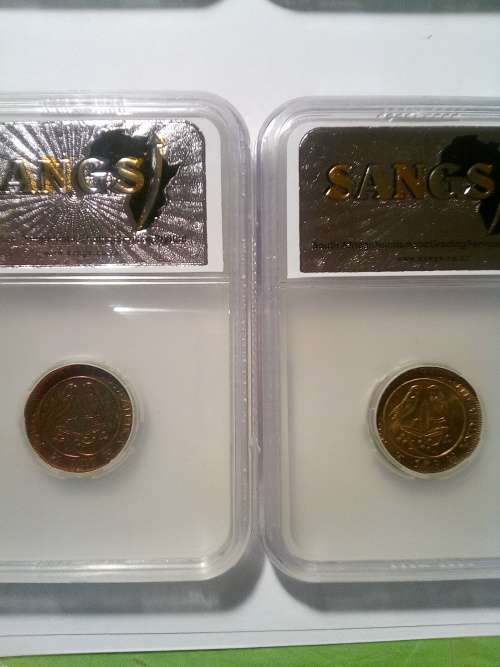 SA 1/4 pennies ( 1945/46/47/48 )  x 1 each ( All Graded) ( GREAT COLLECTION )