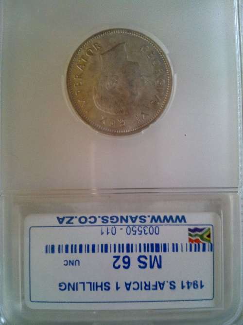 1941 1shilling and 2.5 shilling ( Graded ) ( UNC )