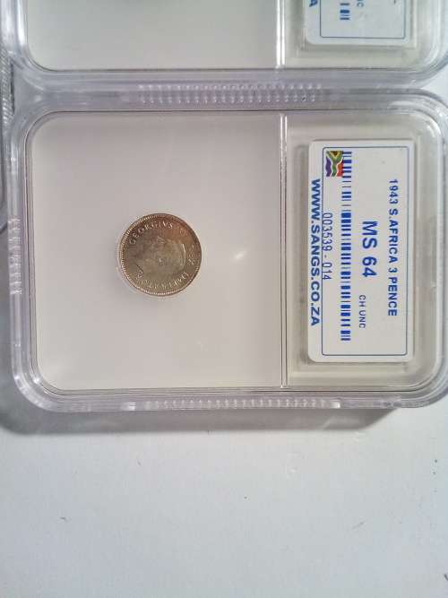 3p and 6p coins x5 ( ALL GRADED MS )