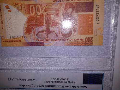 2018 Mandela  R 200 note ( Graded 68 )