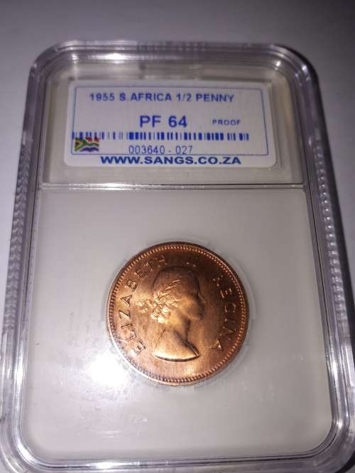 1955  1/4 penny  and  1/2 penny  ( PROOF )