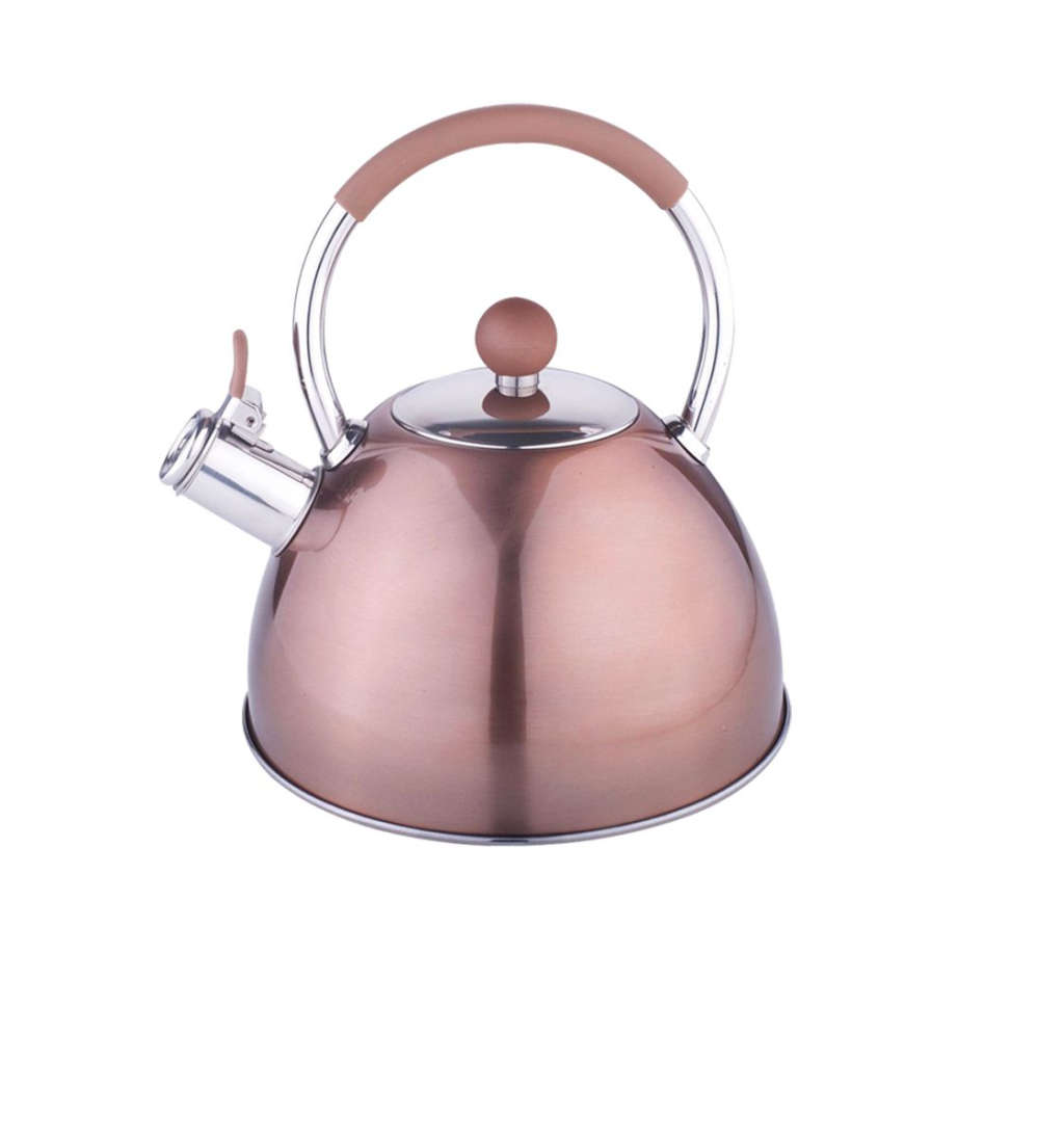 Unique Color Stainless Steel Kitchen Whistle Stove Top Kettle - 3Ltr - Cappuccino