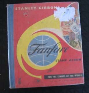 Worl Stamps in old SG album x 400 stamps Australia,Germany,Union etc!Many clean pages See pics