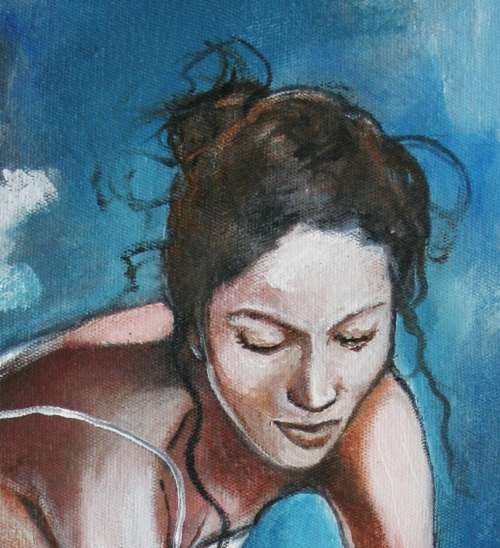 *Stunningly beautiful!Original Stella Pelser (1970-)"Dressing Ballerina" 620 x 420mm, on Canvas