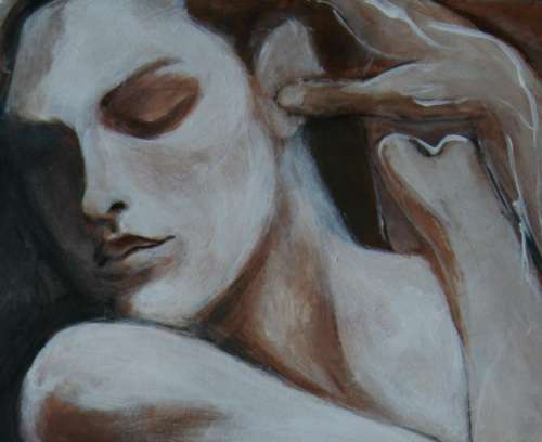 Beautiful!!!*ORIGINAL Anni Brand (1970-) "Arum Lily"  610 x 455 x 3mm