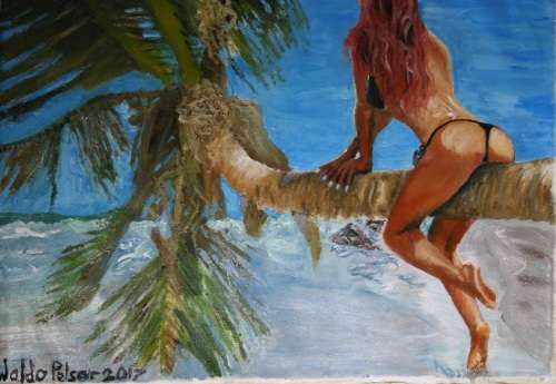 Stunning!*Original Waldo Pelser(1970-) "Deserette" size: 600 x 420 mm - Large Acrylic on Canvas