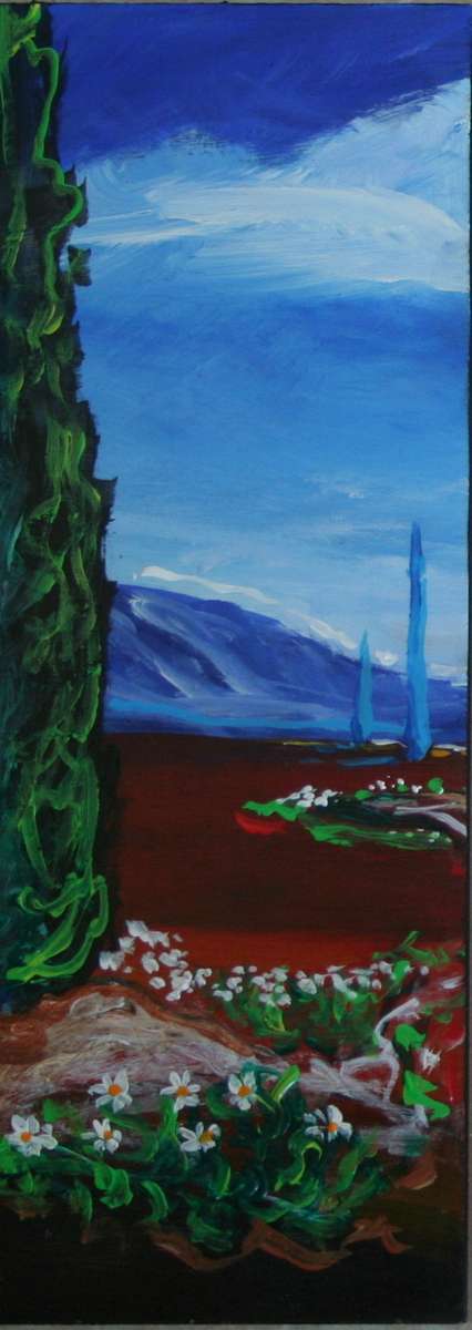 Beautiful**!!! Original Annie Brand (1970-) "Bolandse Windpomp -Tritych" 300 x 110 x 6mm x 3 Piece