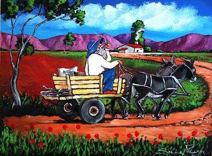Original painting by Stella Pelser - "Karoo - Op Pad Huis toe!" - 400 x300