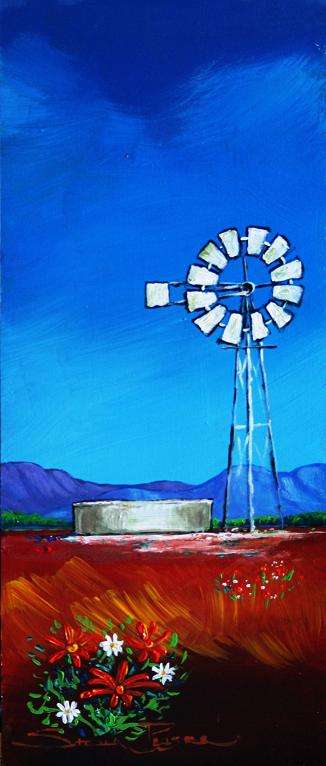 CRAZY R1!!! Original Stella Pelser - "Boland - Windpomp 02" - 350 x 150