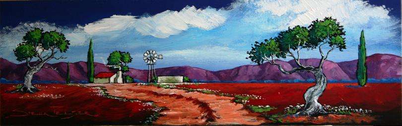 CRAZY R1!!! Original Stella Pelser - "Boland - Plaaspad huis toe! 04" - 475 x 150