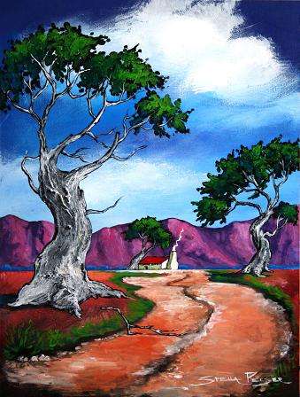 CRAZY R1!!! Original Stella Pelser - "Boland - Plaas pad huis toe !" - 400  x 300