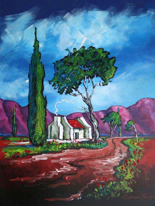 - INVESTMENT ART -Original Stella Pelser (1976-) "Boland - Plaas Pad! " 400 x 300
