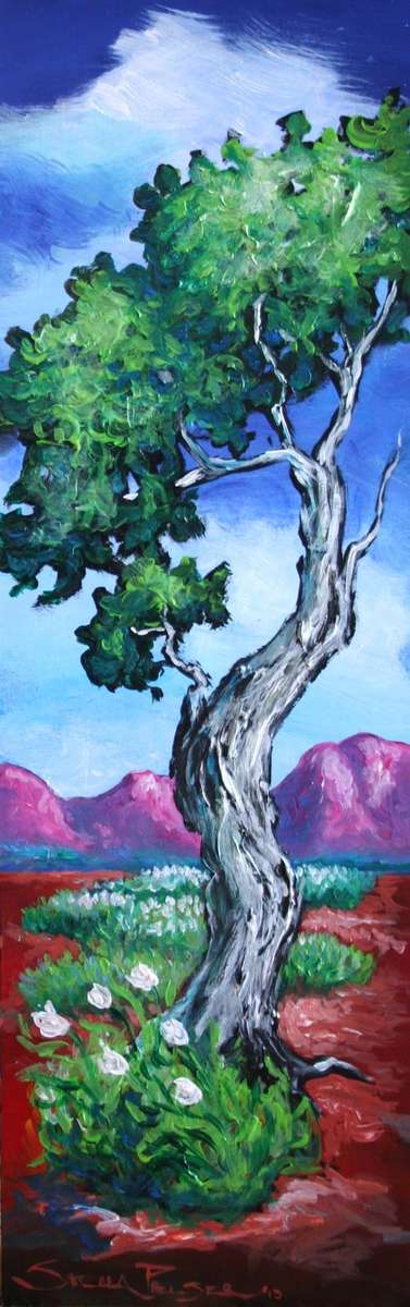 Original Stella Pelser (1970) - "Bolandse Boom - 02" size 475 x 150 x 9mm