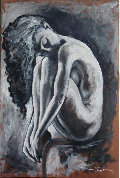 Original Stella Pelser(1970-) "Tender Thoughts" 600 x 400 x 9mm