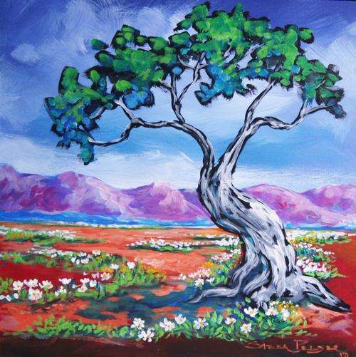 Original Stella Pelser(1970) - "Boland - Boom 02!" 300 x 300 x 6mm