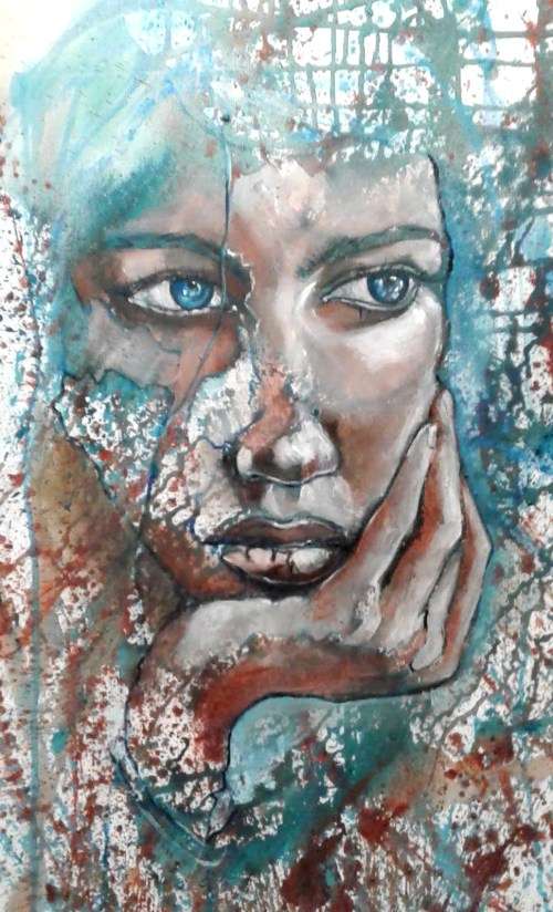 Title :Orginal Artwork by Stella Pelser "Fields of Memories" Acrylic on Canvas - Size 70cm x 53cm