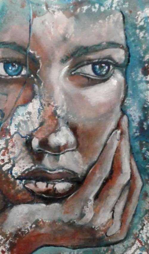 Title :Orginal Artwork by Stella Pelser "Fields of Memories" Acrylic on Canvas - Size 70cm x 53cm