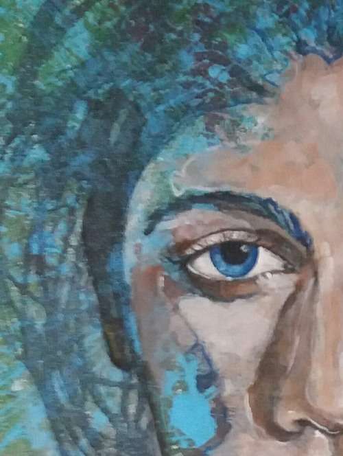 Title :Orginal Artwork by Stella Pelser "Spirit a Flight" Acrylic on Canvas - Size 800mm x 600mm