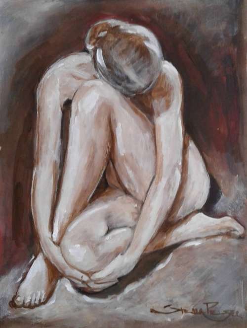Figure Study - `Quiet Moment` size 400 x 300mm
