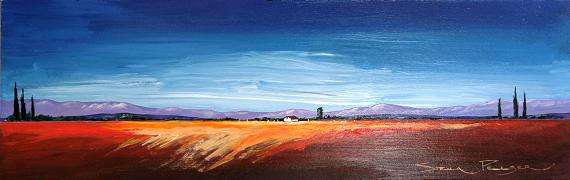 Original painting by Stella Pelser - "Karoo Landscape 01" - 475 x 150