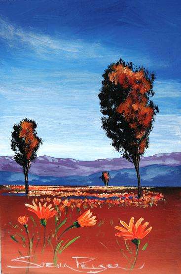 Original painting by Stella Pelser - "Bolandse daisies 02" -  300 x 200